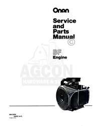 ONAN BF Engine Service Shop & Parts Manual 965 0250 16h  