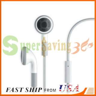   Earphone W/ Mic For Apple iPhone 4G 3G iPod  MP4 3.5mm Fast USA