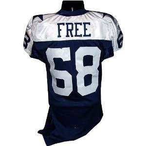  Doug Free #68 2008 Cowboys Game Issued Throwback Jersey 