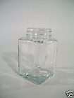 Vintage Glass Square Jar No Lid Marked K 14 Clear 3 1/2