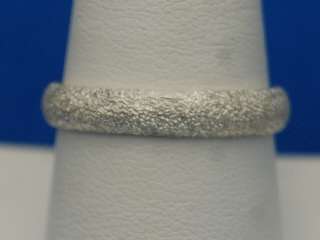 Sterling Silver Frosted Band Ring size 8  