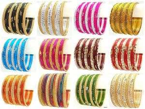 Set of 20 Indian Ethnic Metal Bangles Costume Bracelet  