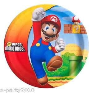   SUPER MARIO BROTHERS LARGE PLATES ~ Nintendo Birthday PARTY Supplies