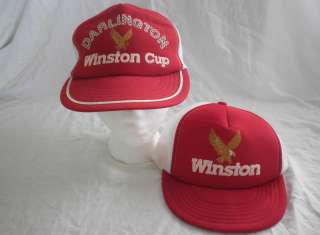   of 2 Vintage Winston Cup Darlington Baseball Cap Hat snapback  