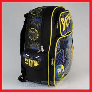 16 Batman The Joker is Back Backpack Book Bag Large  