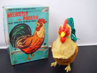 Vintage Marx Co Brewster The Rooster Battery Operated  