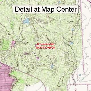  USGS Topographic Quadrangle Map   Breckenridge, Texas 