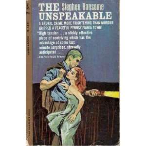  The Unspeakable, A Mystery Novel. Books