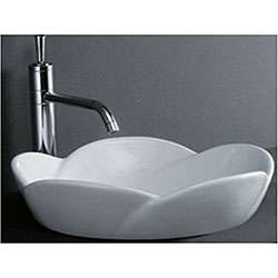 Porcelain Petal shape Bathroom Vessel Sink  