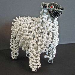 Bead and Wire Sheep Sculpture (South Africa)  