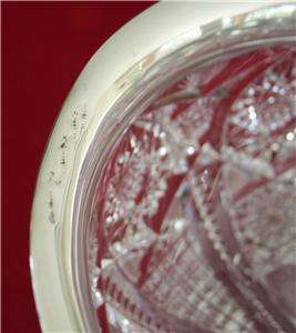 Antique~Large~Thick~ABP cut glass bowl American brilliant Period 