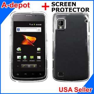 ZTE Warp N860 Boost Mobile Crystal Clear Hard Case Cover +Screen 