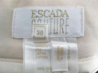 ESCADA COUTURE Cream Off White Skirt Evening Set 38  