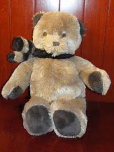 Brookstone NAP Brown Teddy Bear Scarf Plush Stuffed Animal Toy N A P 