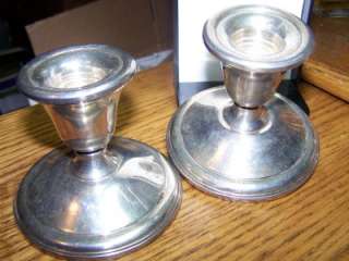   Candle Holders La Pierre Pair Weighted Candlesticks Home Decor  