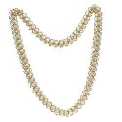 NEXTE Jewelry Goldtone White Faux Pearl Mesh Chain Necklace 