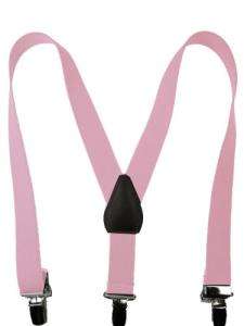 22 Elastic Adjust. Childrens Toddlers Suspenders Pink  