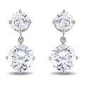 18k White Gold 2 1/10ct TDW Diamond Earrings (G H, I1 I2) Was 