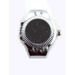  Silver Stretchable Locket Watch Ring Jewelry