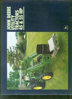 John Deere utility Tractors 45 & 55 HP sales lit.1982  