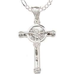 Sterling Essentials Sterling Silver 24 inch Crucifix Necklace 