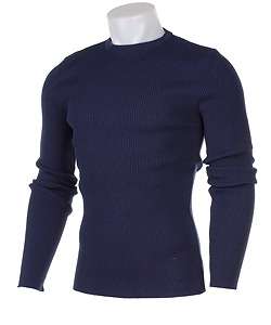 Mens Ribbed Stretch Sweater  