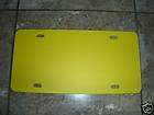 BLANK 6X12 PLASTIC LICENSE TAG PLATE FOR DECAL YELLOW