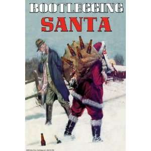  Exclusive By Buyenlarge Bootlegging Santa 28x42 Giclee on 