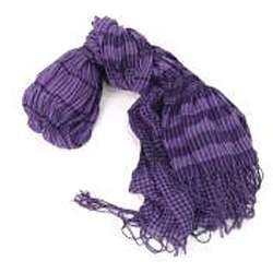 LA77 Scrunched Checkered Scarf  