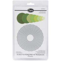 Sizzix Framelits Scalloped Circle Die Cuts Package of 8   