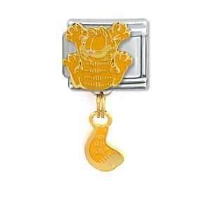   Garfield Dangle Tail Licensed Italian Charm Bracelet Link Jewelry