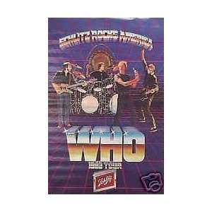  THE WHO 1982 TOUR ROCK MUSIC SCHLITZ BEER ORIGINAL POSTER 