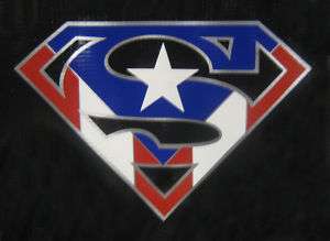 PUERTO RICO CAR DECAL STICKER SUPERMAN with FLAG #145  