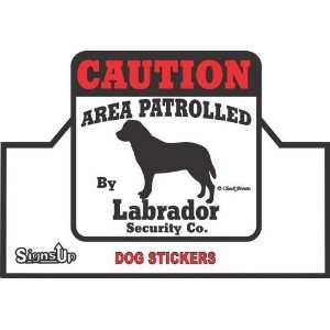 Labrador Retriever Caution Sticker