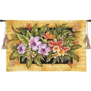 Pure Country Weavers 3412 WH Tropical Flowers Tapestry  
