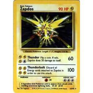  Zapdos 16/102 Baset Set Holo Rare Toys & Games