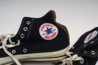 Vintage Converse All Star CT Black Felt HighTop Shoes Men 9 USA  