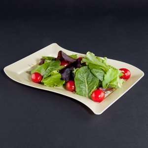  Wavetrends Bone Plastic Salad Plate 6 1/2 x 10   120/CS 