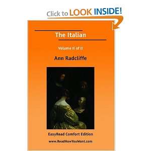   of II [EasyRead Comfort Edition] (9781425085582) Ann Radcliffe Books