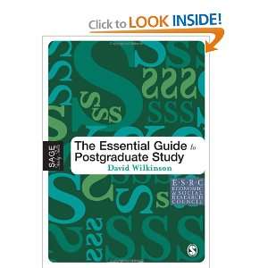  The Essential Guide to Postgraduate Study (SAGE Study 