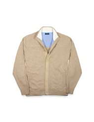 Paul Fredrick Linen/Cotton Blend Button Front Cardigan