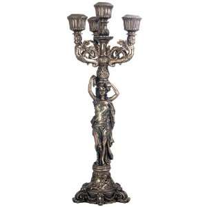   in Toga Raising Right Arm Candelabrum Candle Holder