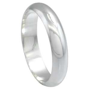  Sterling Silver 5 mm High Dome Wedding Band Thumb Ring 