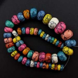  10 22mm multicolor turquoise rondelle beads 18 roundel 