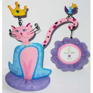  Purrfect Kitty Cat with Metal Dangling Flower Frame
