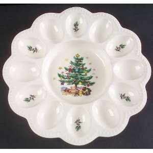  Nikko Christmastime Deviled Egg Plate, Fine China 