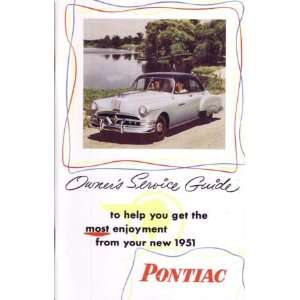  1951 PONTIAC Full Line Owners Manual User Guide 