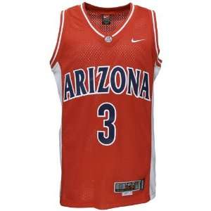  Nike Elite Arizona Wildcats #3 Red Twilled Basketball 
