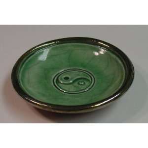 Ying Yang   4.5 Celedon Green Small Offering Bowl   De Baun Fine 