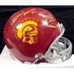  Reggie Bush & Matt Leinart Autographed USC Mini Helmet Heisman 
